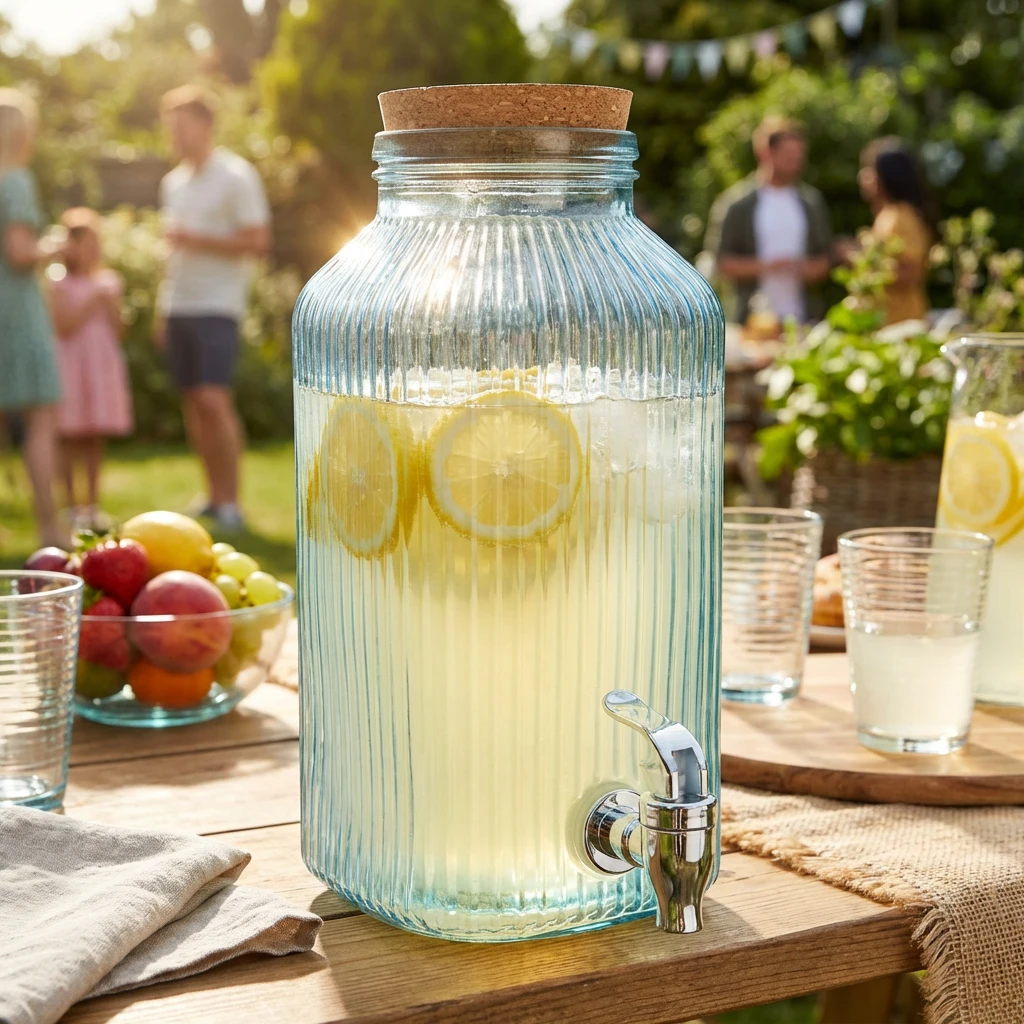 Drikkedispenser Glass Blå 3,35L 5426005 by COSY & TRENDY color Svart