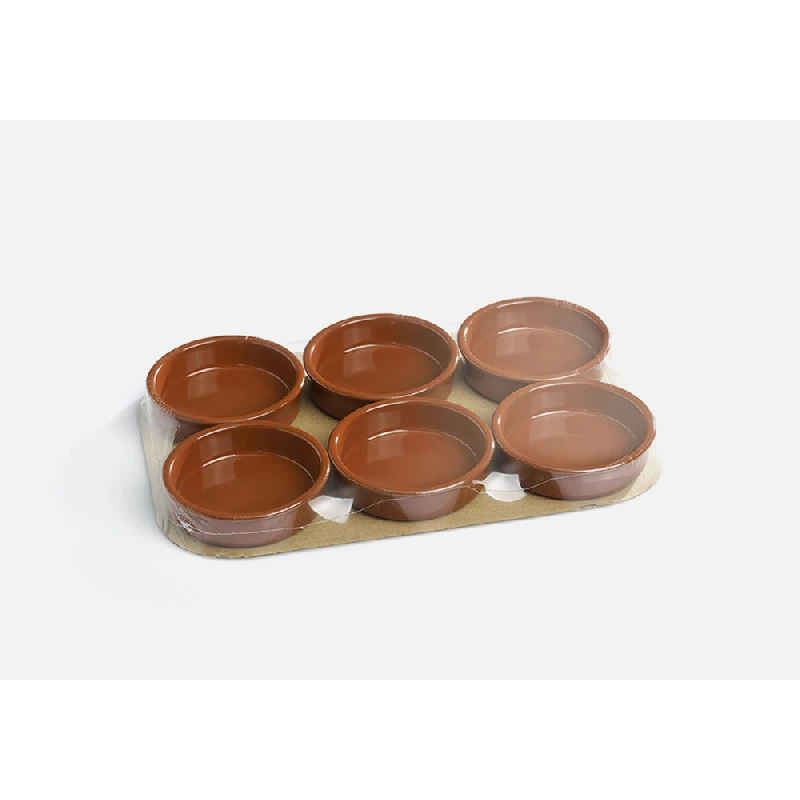 Creme Brulee skåle stentøj Brun Ø14cm 6 stk 148/6 by REGAS color Svart