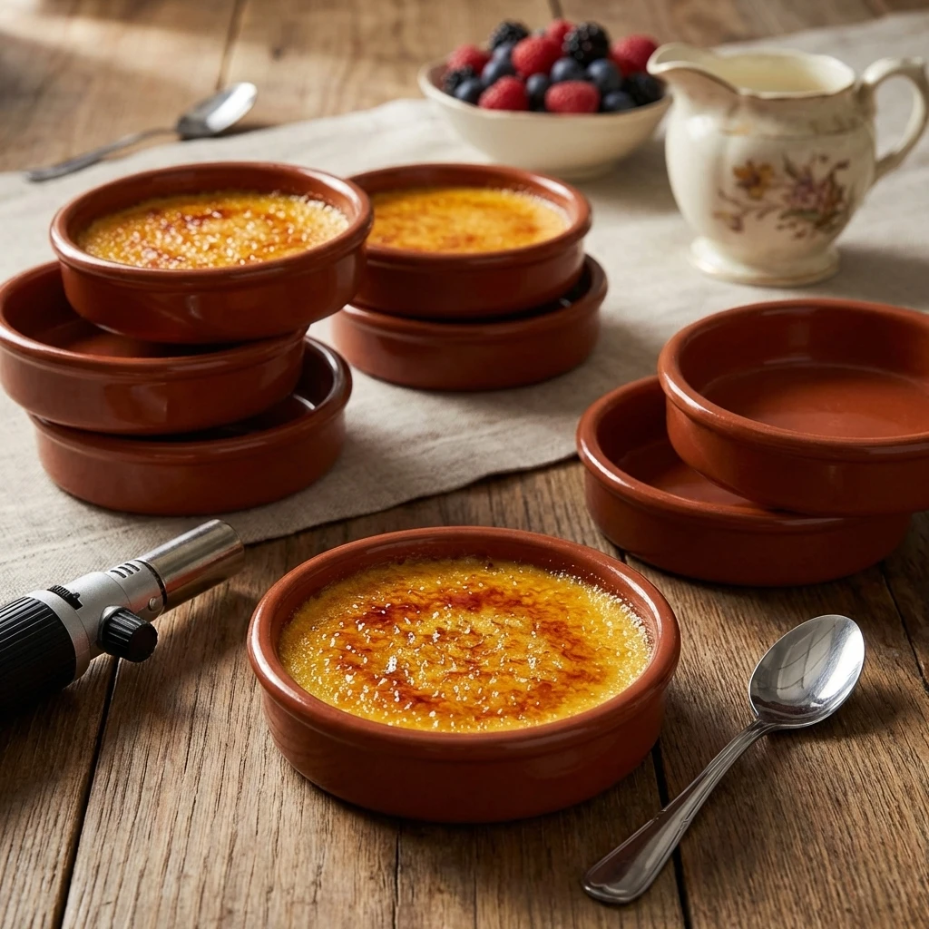 Creme Brulee skåle stentøj Brun Ø14cm 6 stk 148/6 by REGAS color Svart