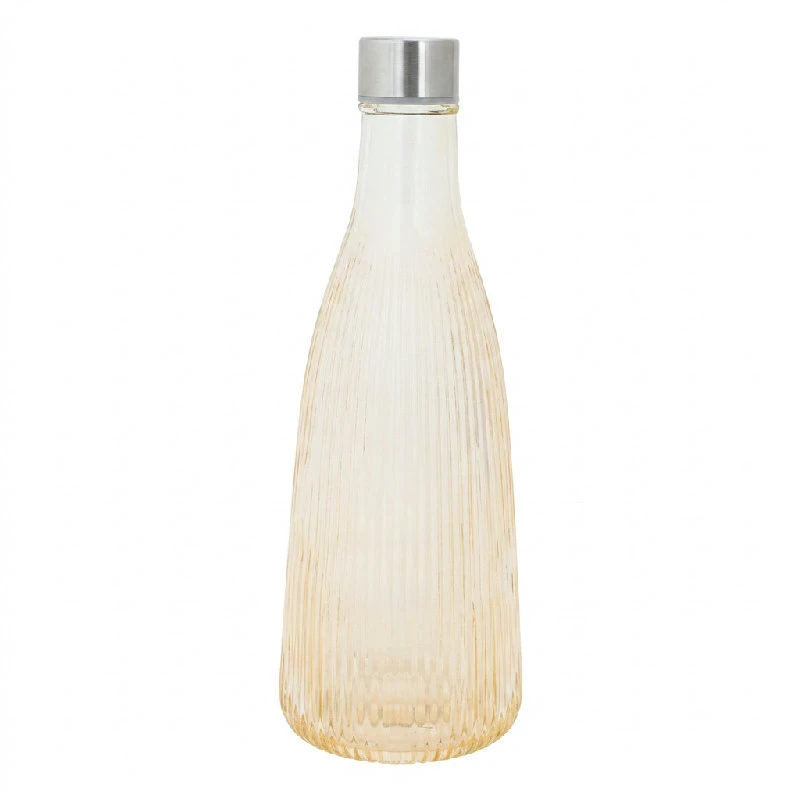 Vannflaske med lokk glass 1L Ravfarget H28cm 5415004 by COSY & TRENDY color Svart