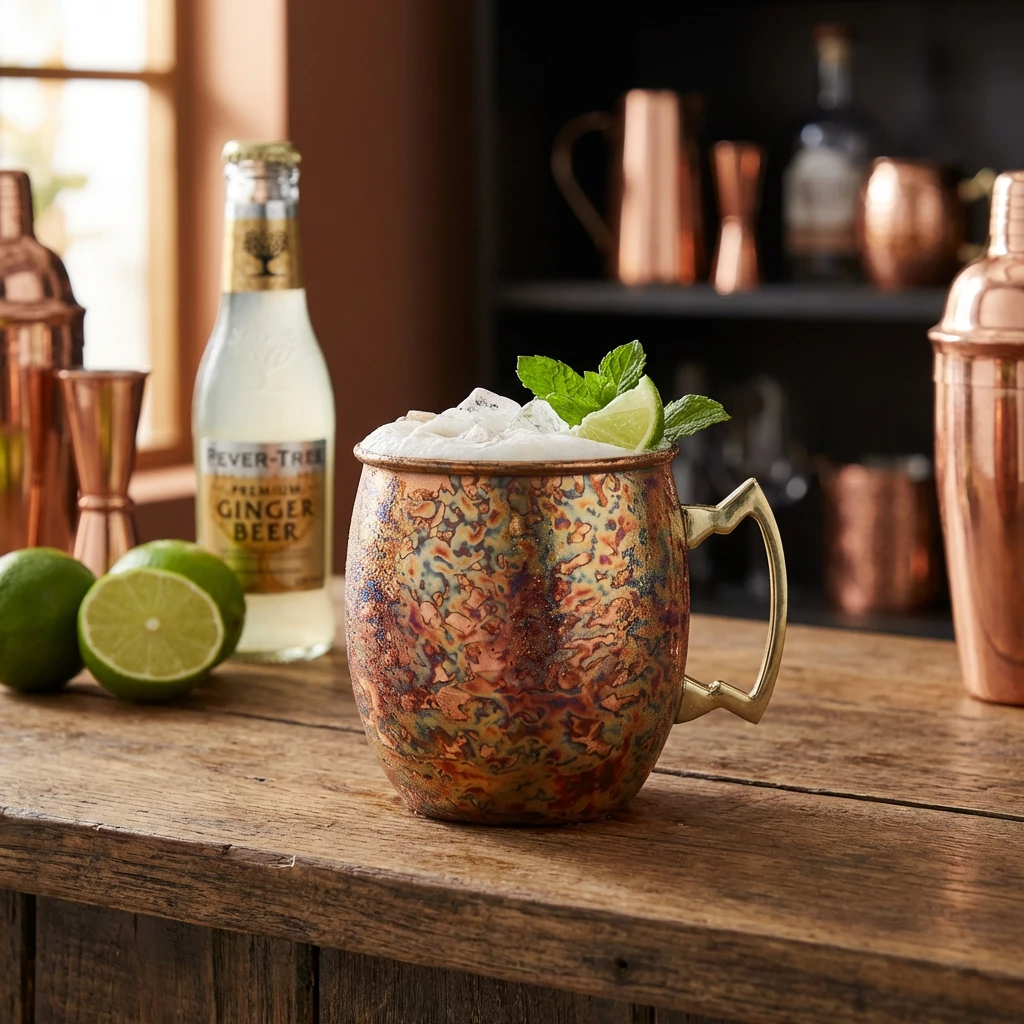 Moscow Mule Krus Antikk Kobber 45cl 8,5x10cm 6675914 by COSY & TRENDY color Svart