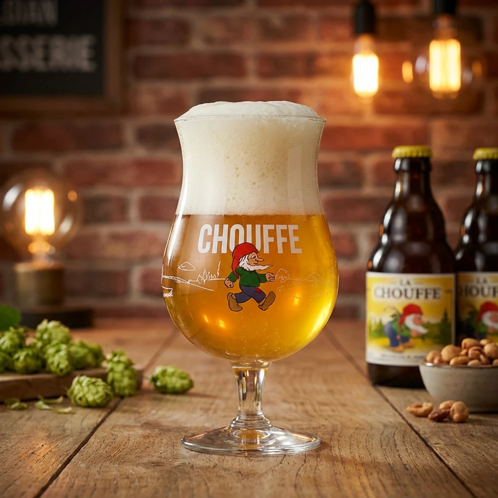 La Chouffe Ølglass 33cl i Gaveeske 220156 by BELGIAN BEER GLASSES color Svart