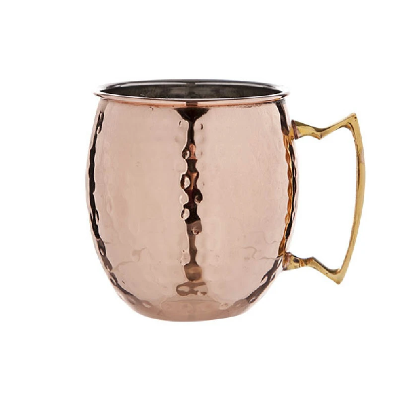 Moscow Mule Krus Kobber Hamret Rustfritt Stål 45cl 1270HKOP by COSY & TRENDY color Svart