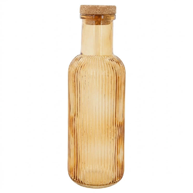 Glassflaske med Korkpropp Oker 1L Ø8,7x27,8cm 5426004  color Svart