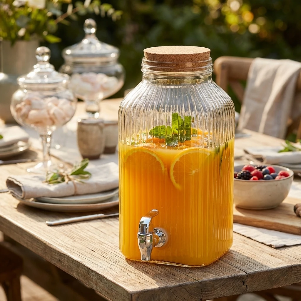 Juicedispenser Grå 3,35L Glass 5426008 by COSY & TRENDY color Svart