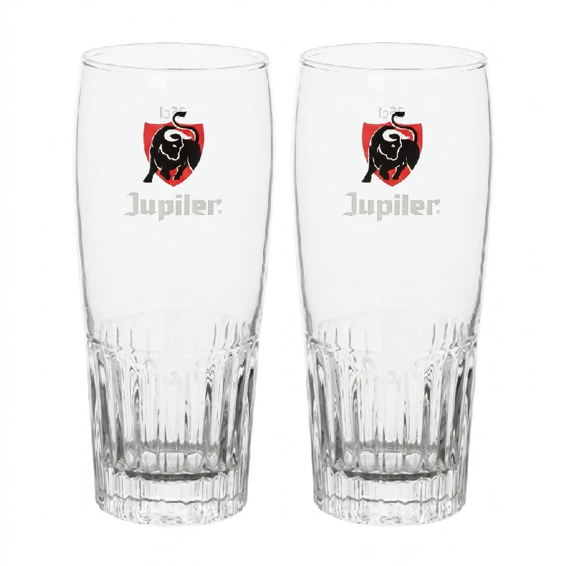 Jupiler ølglass 25 cl 2 stk. gaveeske 220143 by BELGIAN BEER GLASSES color Svart