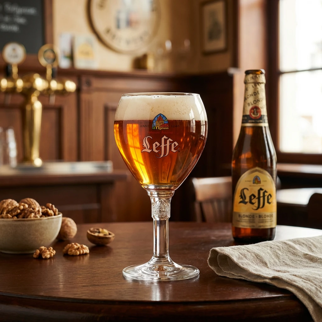 Leffe Ølglass 33 cl i Gaveeske 220123 by BELGIAN BEER GLASSES color Svart