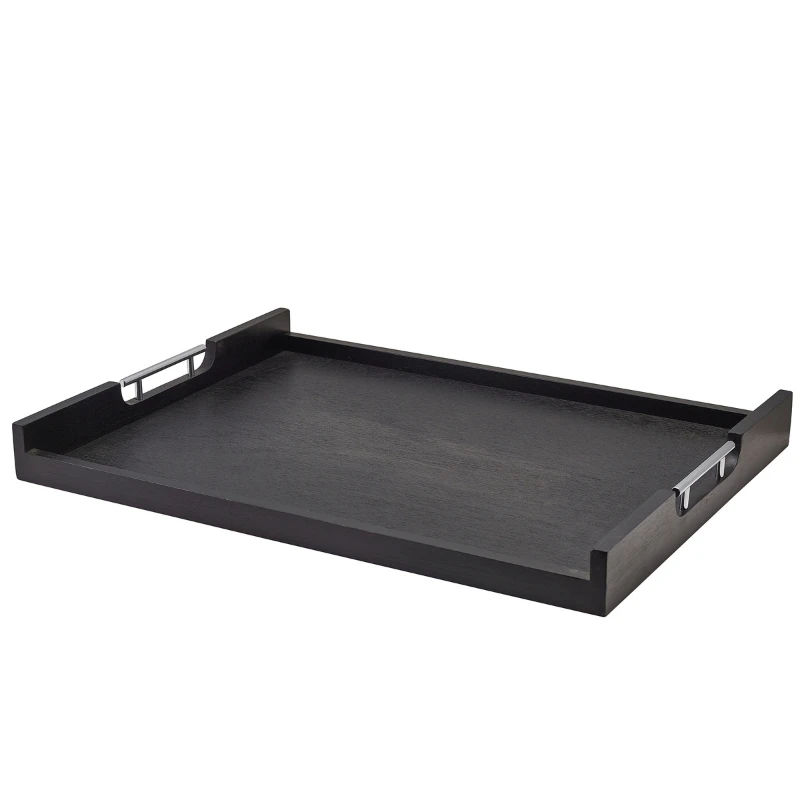GenWare Solid Black Lav Kant Butlersbrett 65 x 49 cm BTM6549BK-LW by Genware color Svart