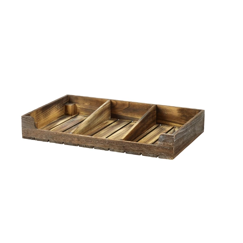 Rustikk displaykasse i tre GN 1/1 TR538 by Genware color Svart