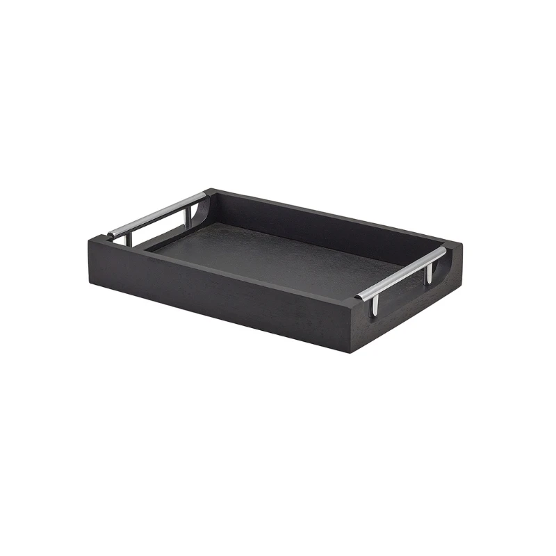 GenWare Solid Black brett med metallhåndtak 30 x 20 cm BTM3020BK by Genware color Svart