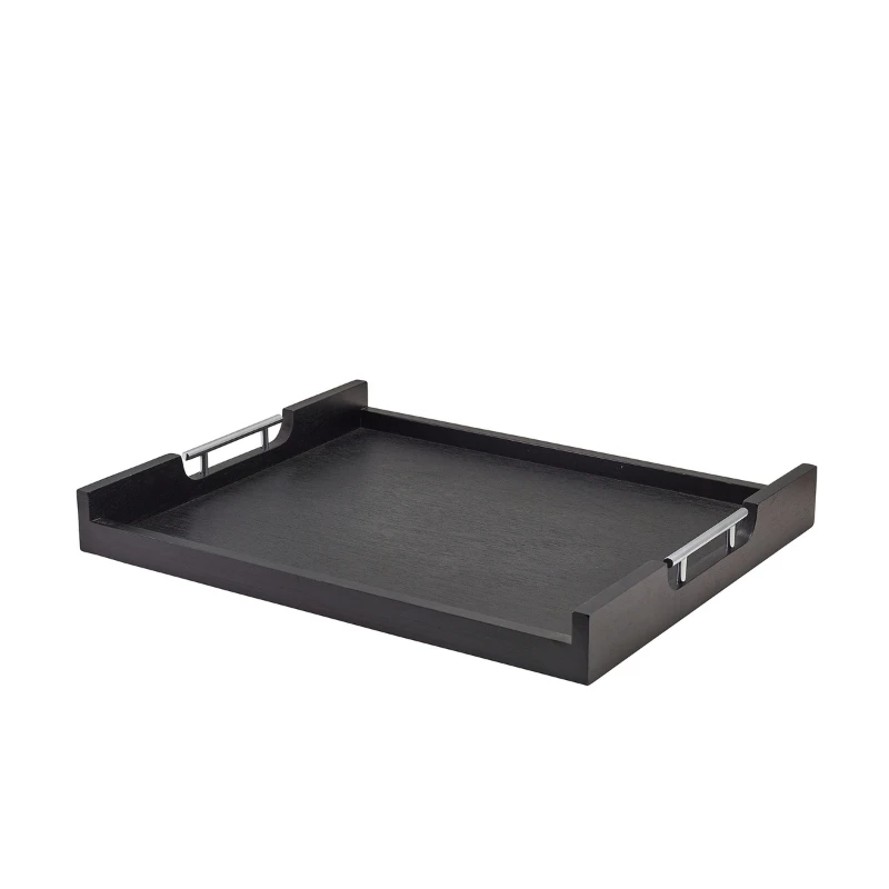 GenWare Solid Black butlers brett med metallhåndtak 54,5 x 44 cm BTM5544BK-LW by Genware color Svart