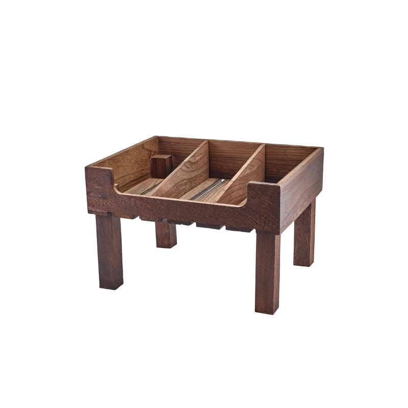 Rustic Wooden Display Kasseholder GN 1/2 TR3221 by Genware color Svart