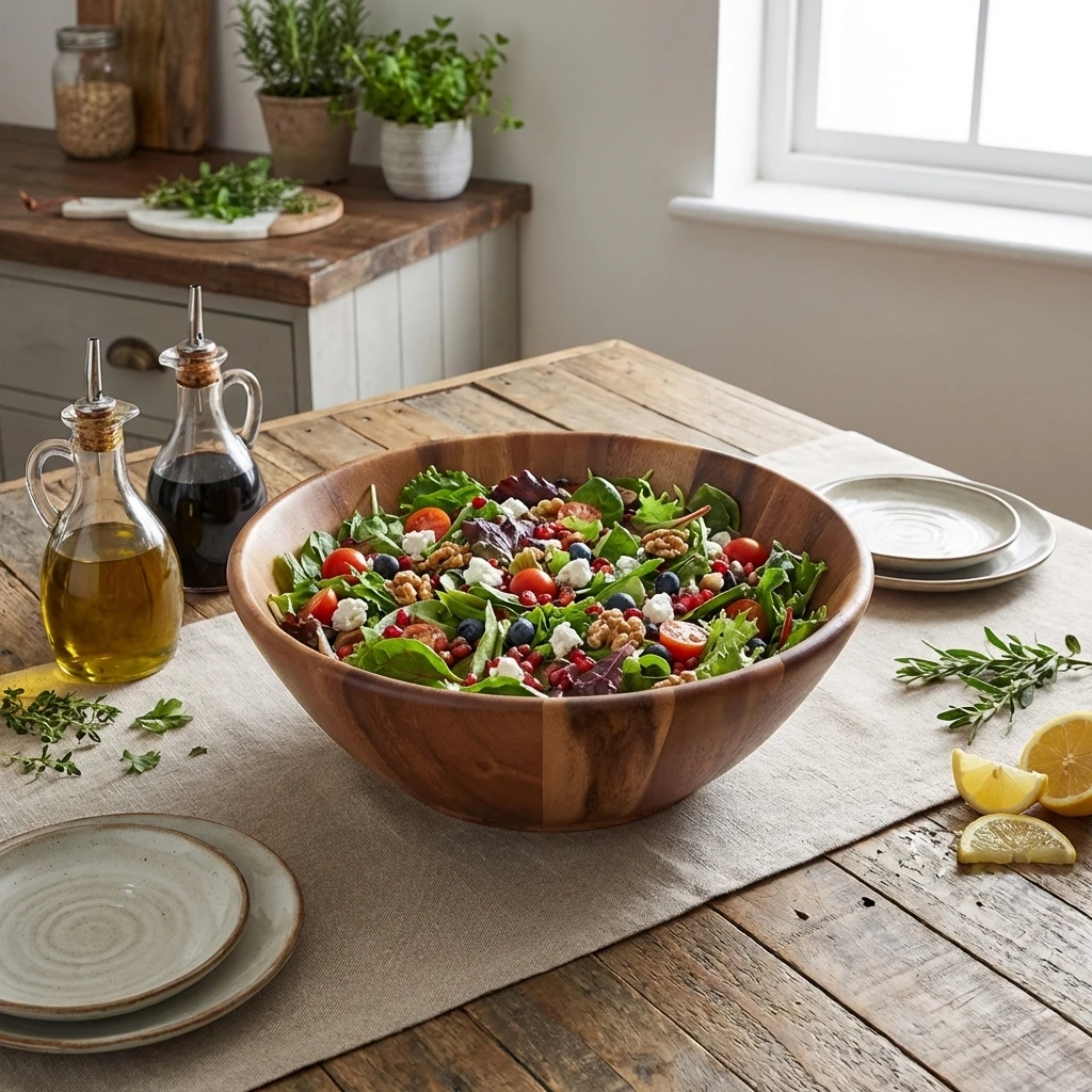 GenWare Acacia Wood Skål 36 cm diameter x 12 cm WBWL3612 by Genware color Svart