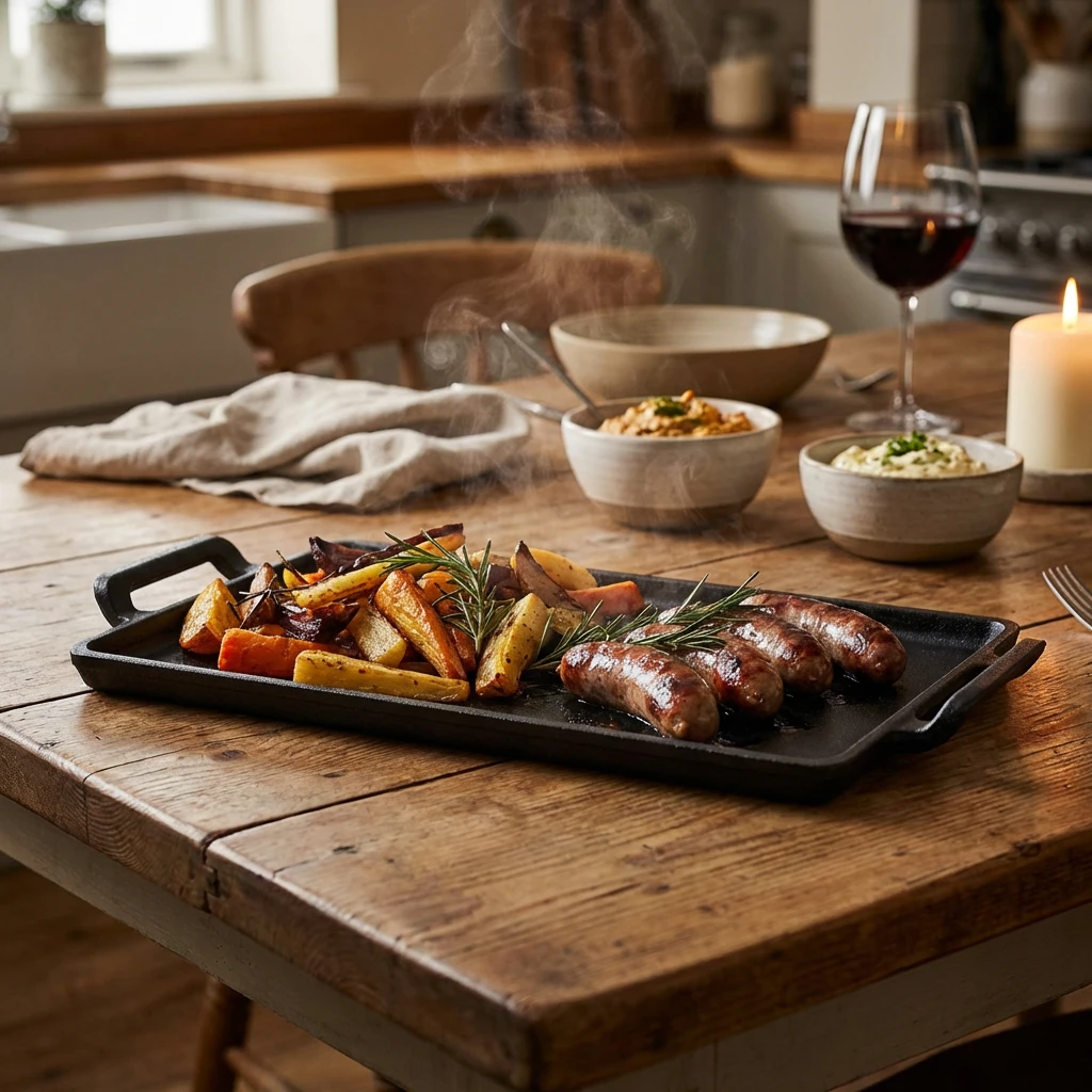 GenWare Cast Iron Rektangulært fat 25 x 15,5 cm C2515 by Genware color Svart