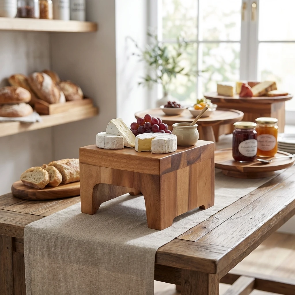 GenWare Acacia Wood Displayblokk 25 x 17 cm RSR-WBB2517 by Genware color Svart