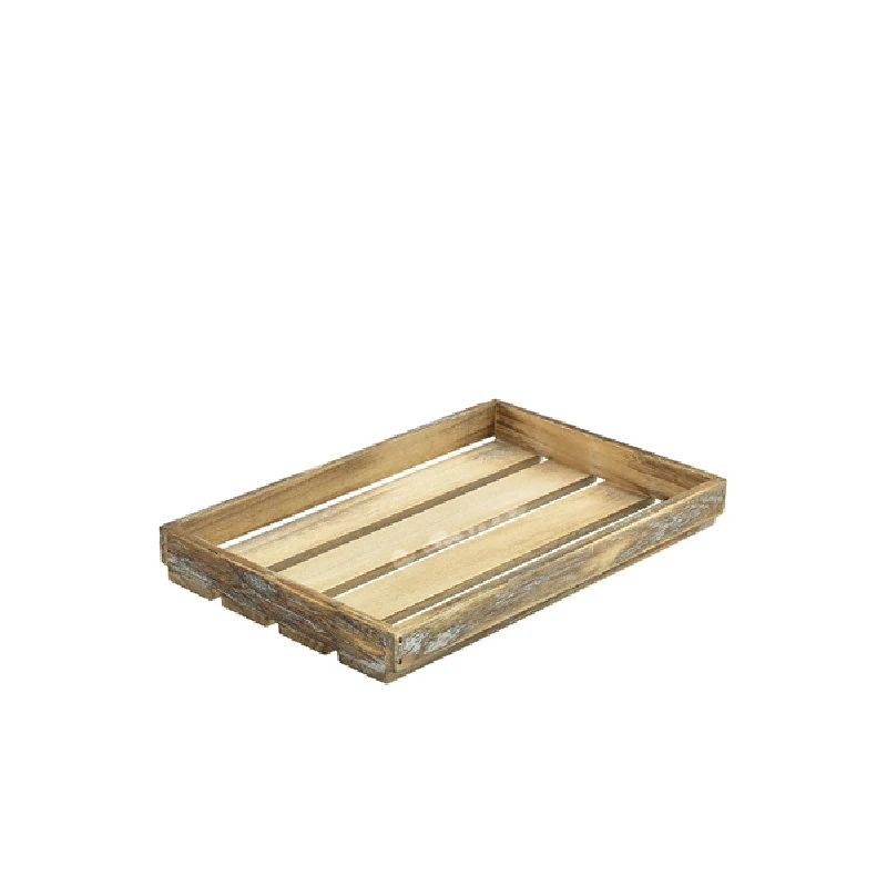 Genware Dark Rustic Trekasse 35 x 23 x 4 cm TR225L by Genware color Svart