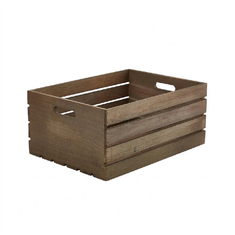Genware Dark Rustic Trekasse 41 x 30 x 18 cm WDC-4130D by Genware color Svart