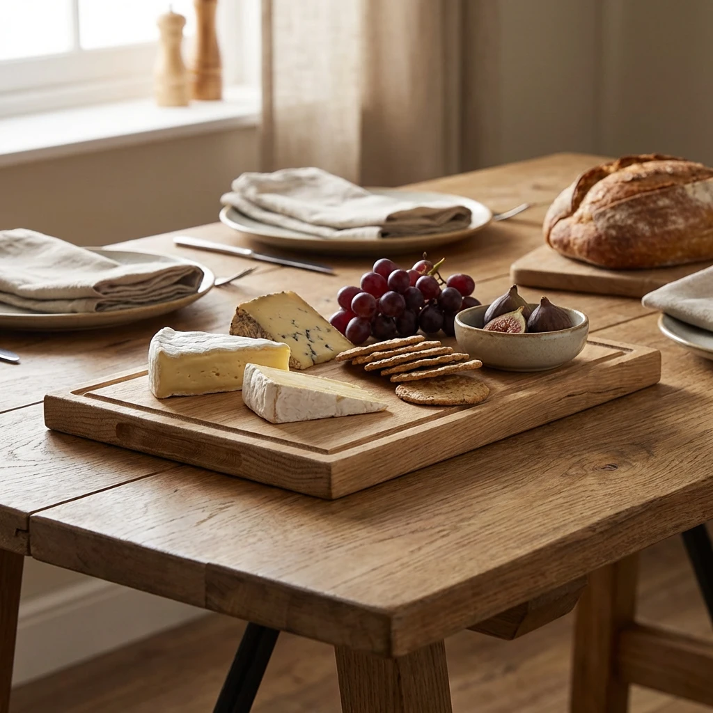 Oak Wood serveringsbrett 34 x 22 x 2 cm WSBK3422 by Genware color Svart