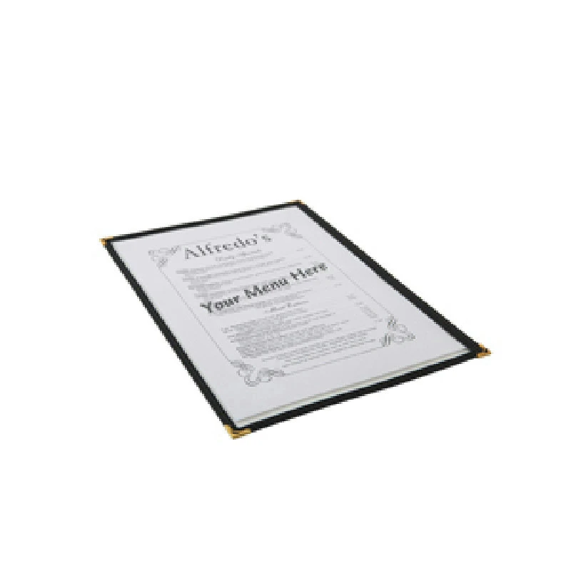 American Style Clear Menykortholder - A4, 1 side MHAM2 by Genware color Svart