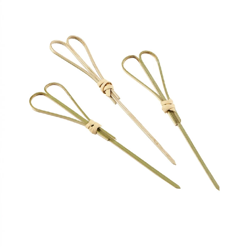 Bamboo Heart Shape trespyd med løkke 12 cm (100 stk) BMBHS12 by Genware color Svart
