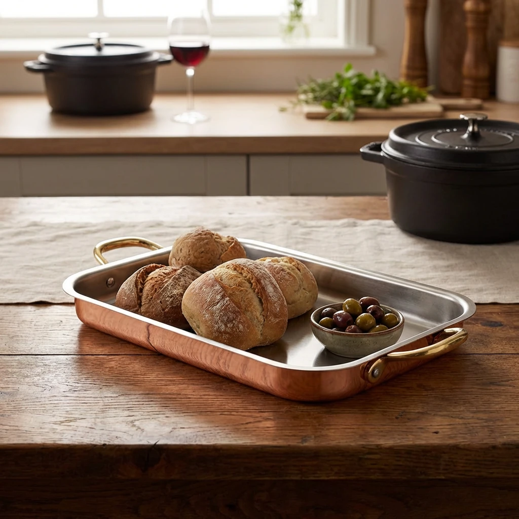 GenWare Kobberbelagt Dypt Serveringsbrett 33 x 23,5 cm SDT3323C by Genware color Svart