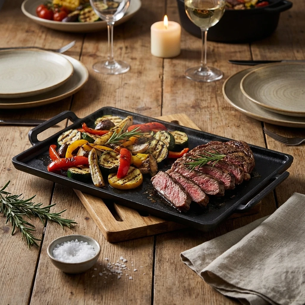 GenWare Cast Iron Rektangulært fat 28 x 20 cm C2820 by Genware color Svart