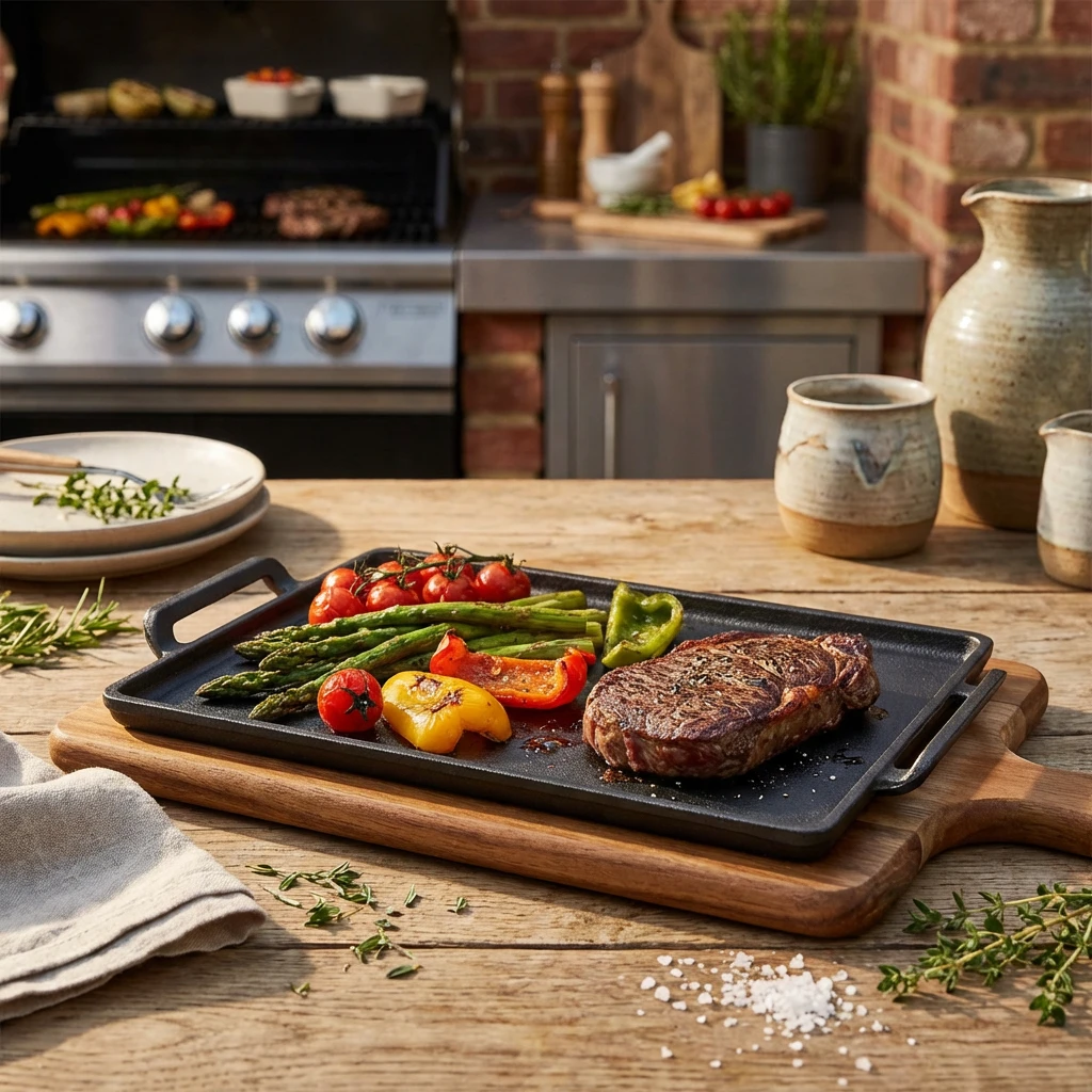 GenWare Cast Iron Rektangulært fat 28 x 20 cm C2820 by Genware color Svart