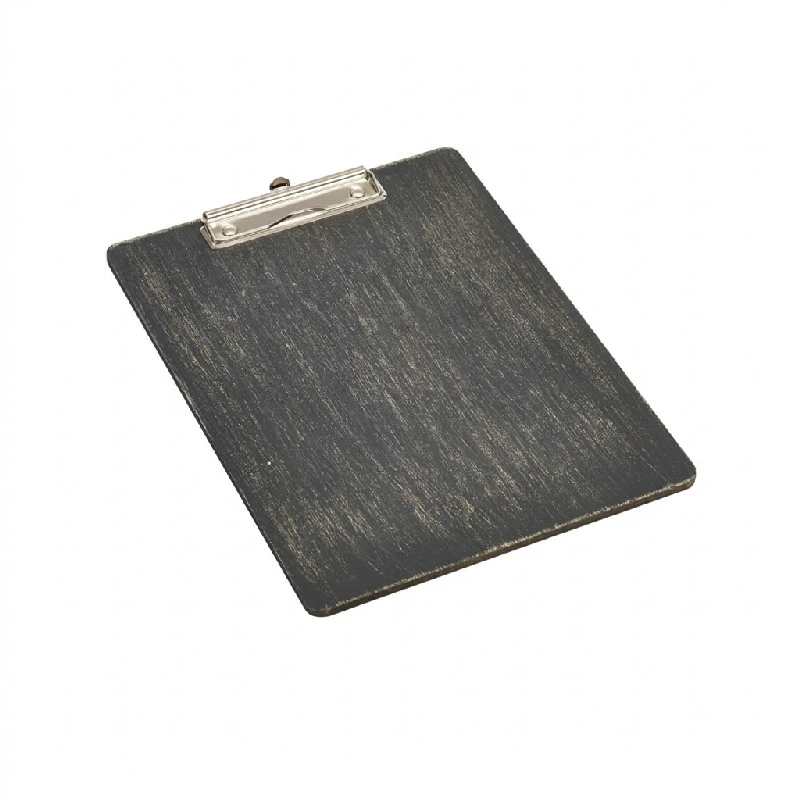 Black Wooden Meny Klemmebrett A4 24x32x0,6 cm WMC24BK by Genware color Svart