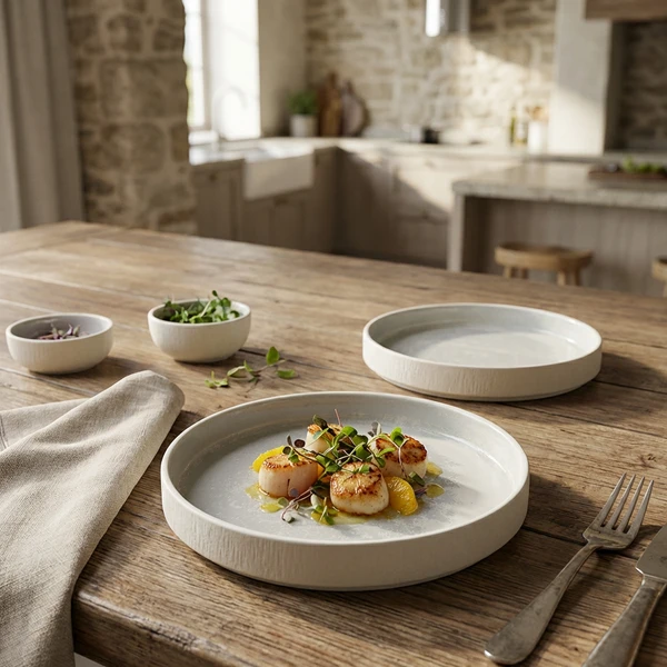 Incise Porcelain Lucine Presentasjonsfat 25 cm PR-PLC25 by Genware color Svart