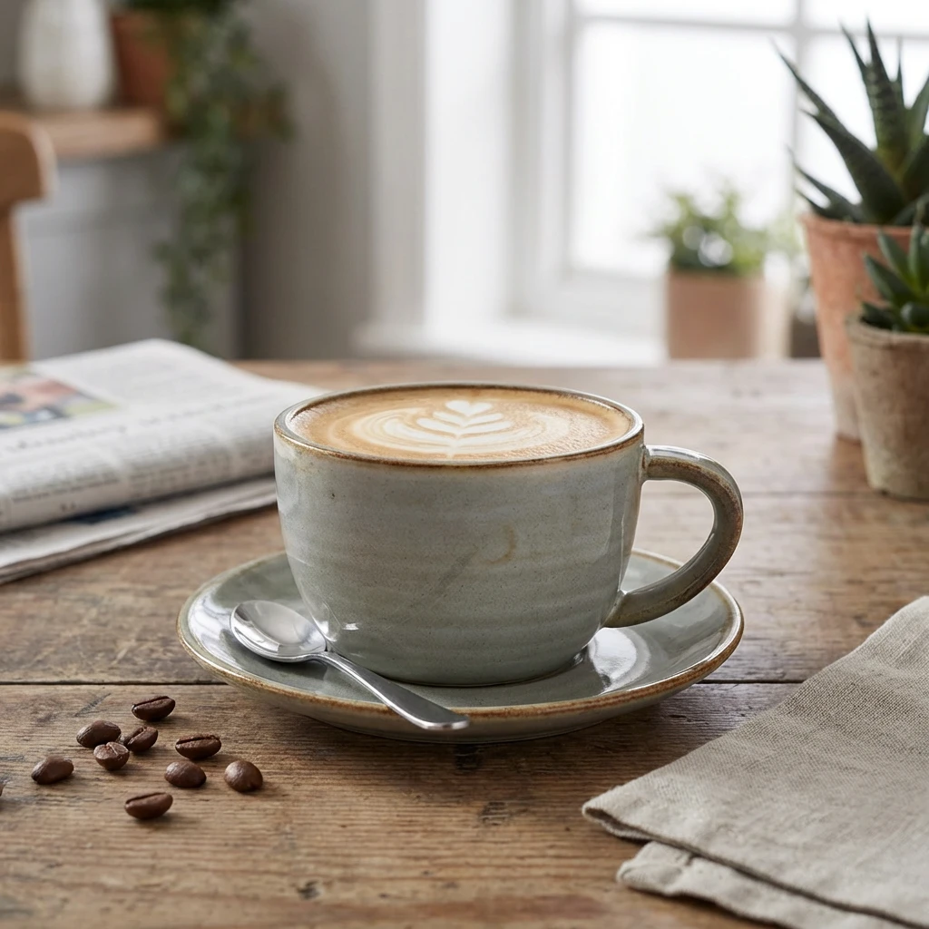 Terra Porcelain Grey Kaffekopp 22 cl / 7,75 oz CUP-PG23 by Genware color Svart
