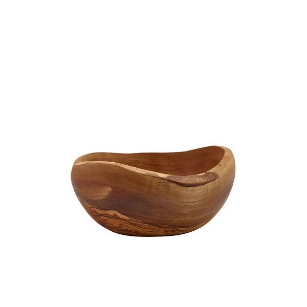 GenWare Olive Wood Rustikk skål 15 cm OWRB15 by Genware color Svart
