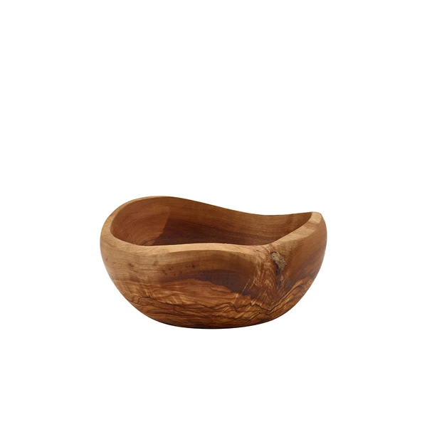 GenWare Olive Wood Rustikk skål 15 cm OWRB15 by Genware color Svart