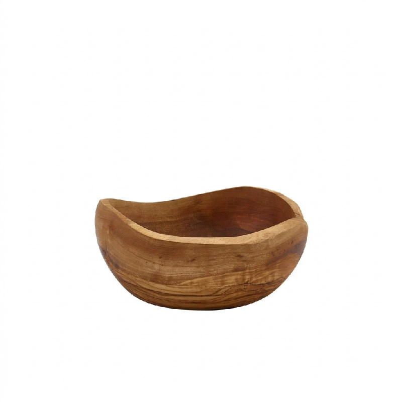 GenWare Olive Wood Rustikk skål 15 cm OWRB15 by Genware color Svart