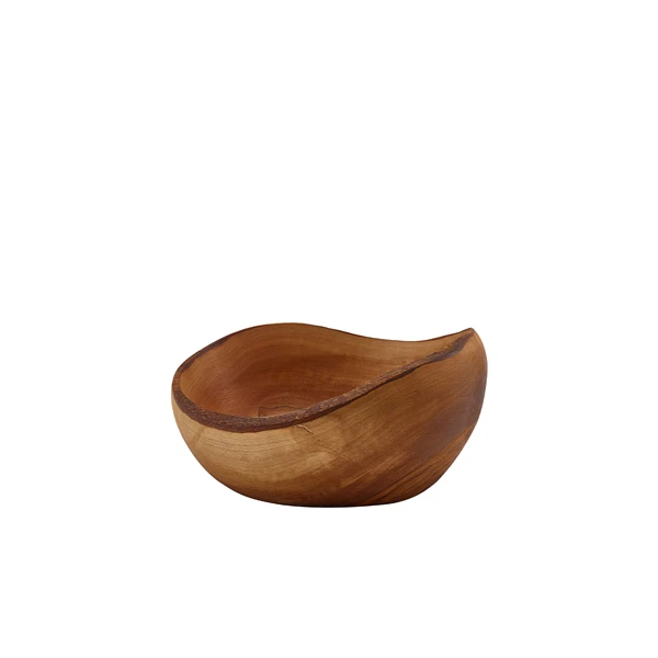GenWare Olive Wood Rustikk skål 13 cm OWRB13 by Genware color Svart