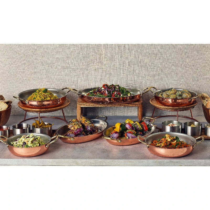 GenWare Copper Plated ovalt fat 30 x 21 cm SSD30C by Genware color Svart
