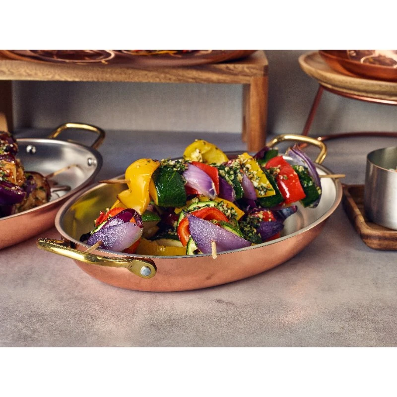GenWare Copper Plated ovalt fat 30 x 21 cm SSD30C by Genware color Svart