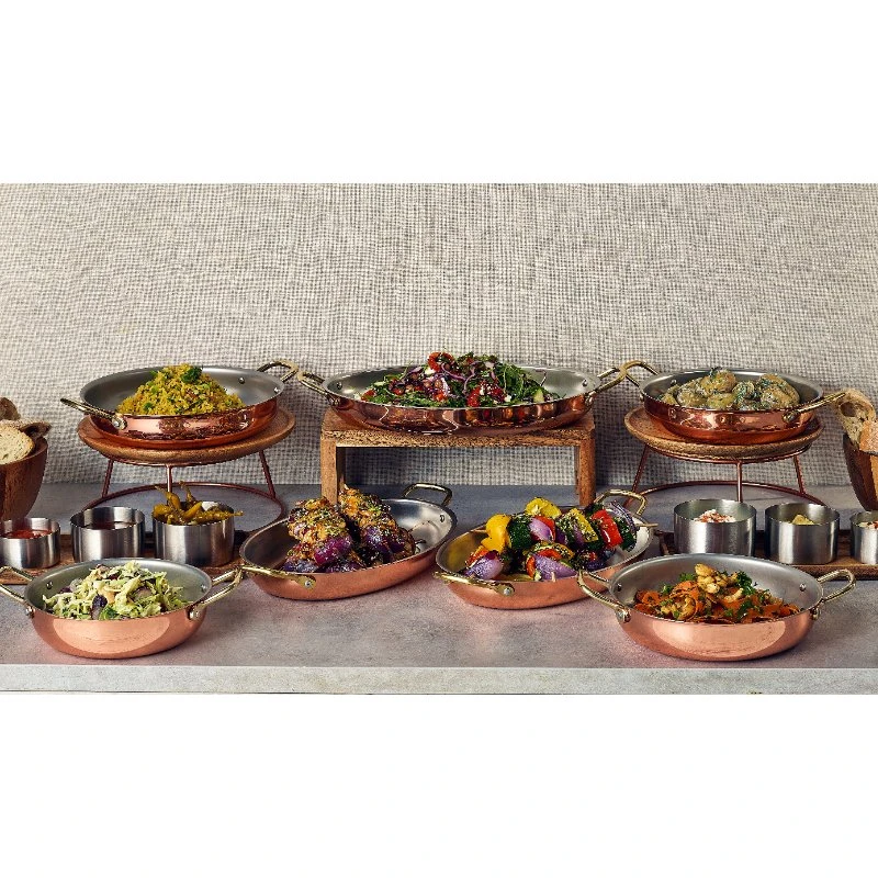 GenWare Copper Plated ovalt fat 30 x 21 cm SSD30C by Genware color Svart