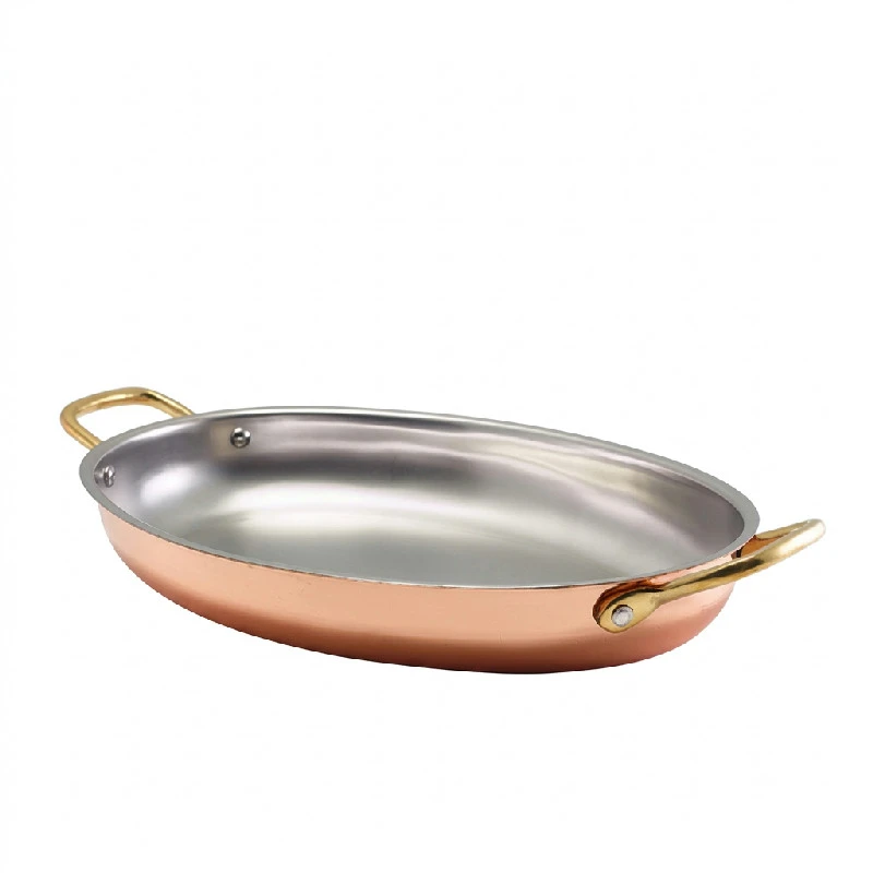GenWare Copper Plated ovalt fat 30 x 21 cm SSD30C by Genware color Svart