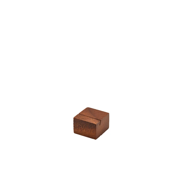 Skiltholder i akasietre 3 x 3 x 2 cm WSH32 by Genware color Svart