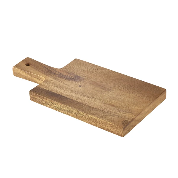 Acacia Wood Paddle Brett 28 x 14 x 2 cm WPB2814 by Genware color Svart