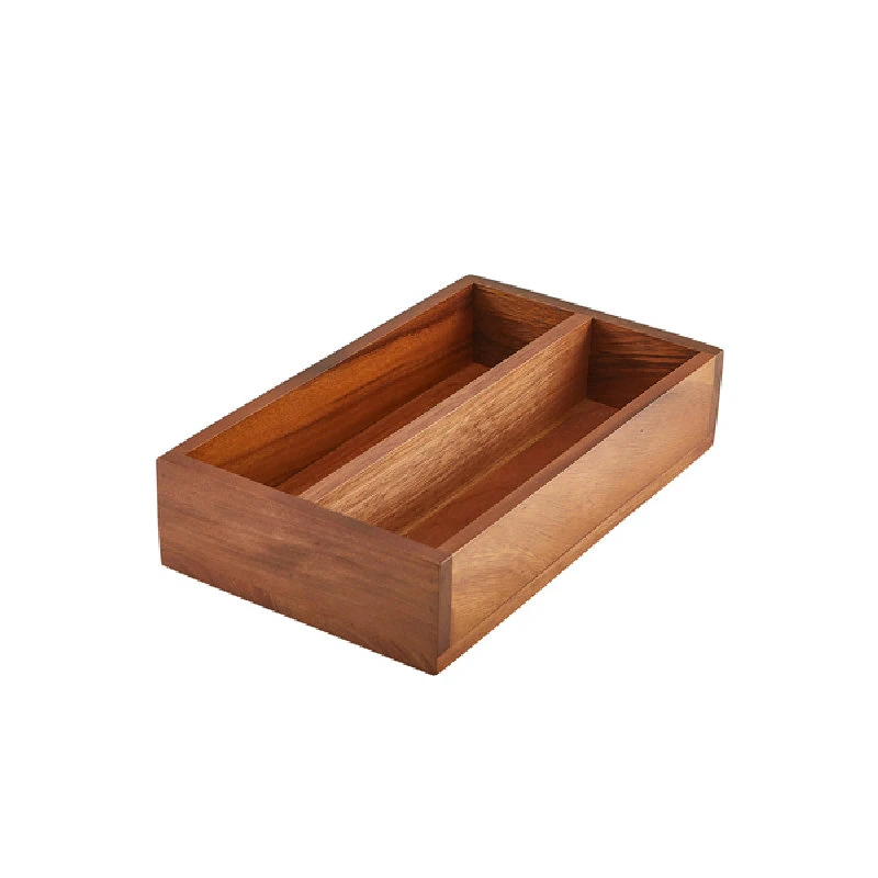 GenWare Acacia Wood Bestikkasse med 2 rom WDCT-2 by Genware color Svart