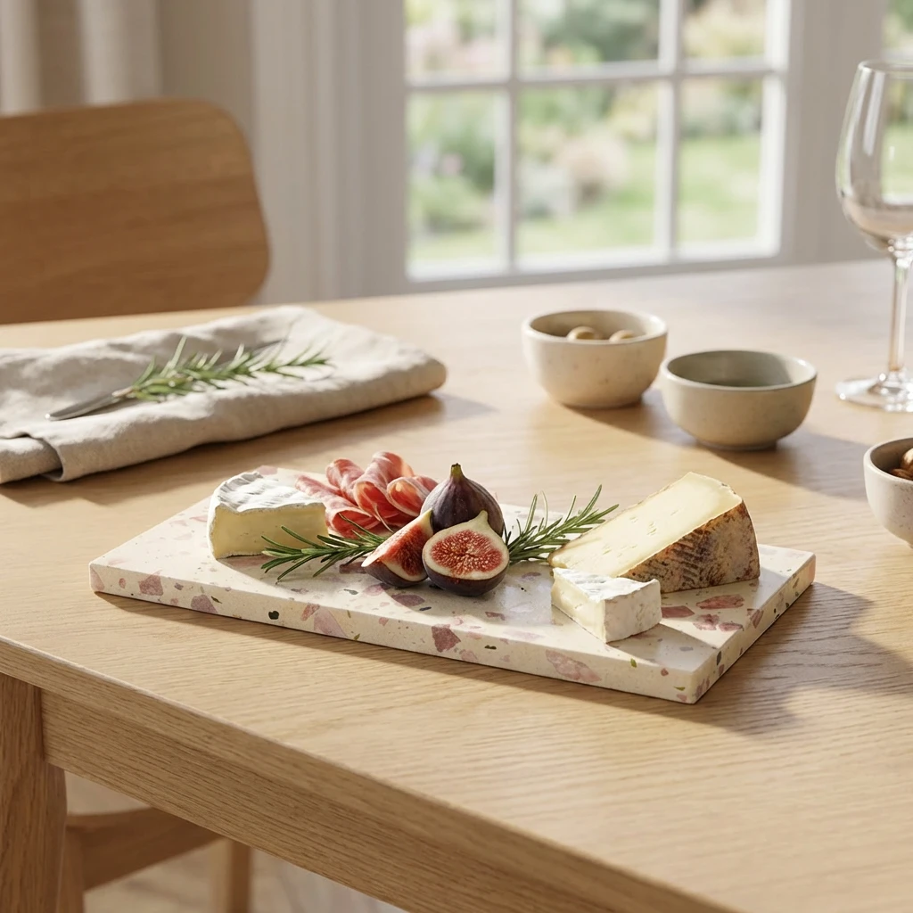 GenWare Terrazzo Platter 32 x 18 cm GN 1/3 TRZ-3218 by Genware color Svart