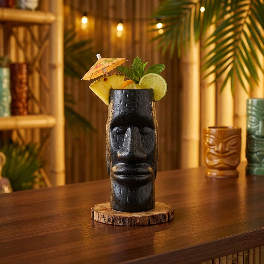 GenWare Easter Island Tiki-kopp 40 cl / 14 oz EIS400CT by Genware color Svart