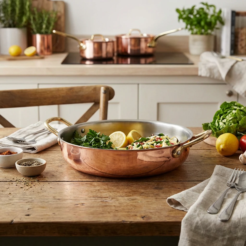 GenWare Copper Rund Skål 22 x 5 cm SRD22C by Genware color Svart