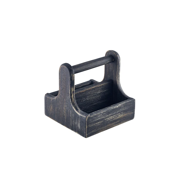 Small Black Wooden Bordholder DWTC-SBK by Genware color Svart