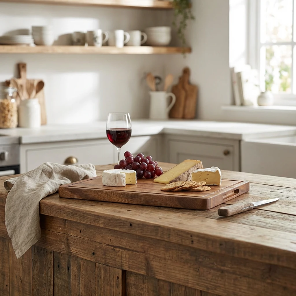 Genware Acacia Wood Serveringsbrett 34 x 22 x 2 cm WSB3422 by Genware color Svart