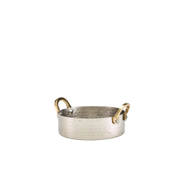Mini Hammered Stainless Stålgryte 12 x 3,5 cm MHCD12 by Genware color Svart