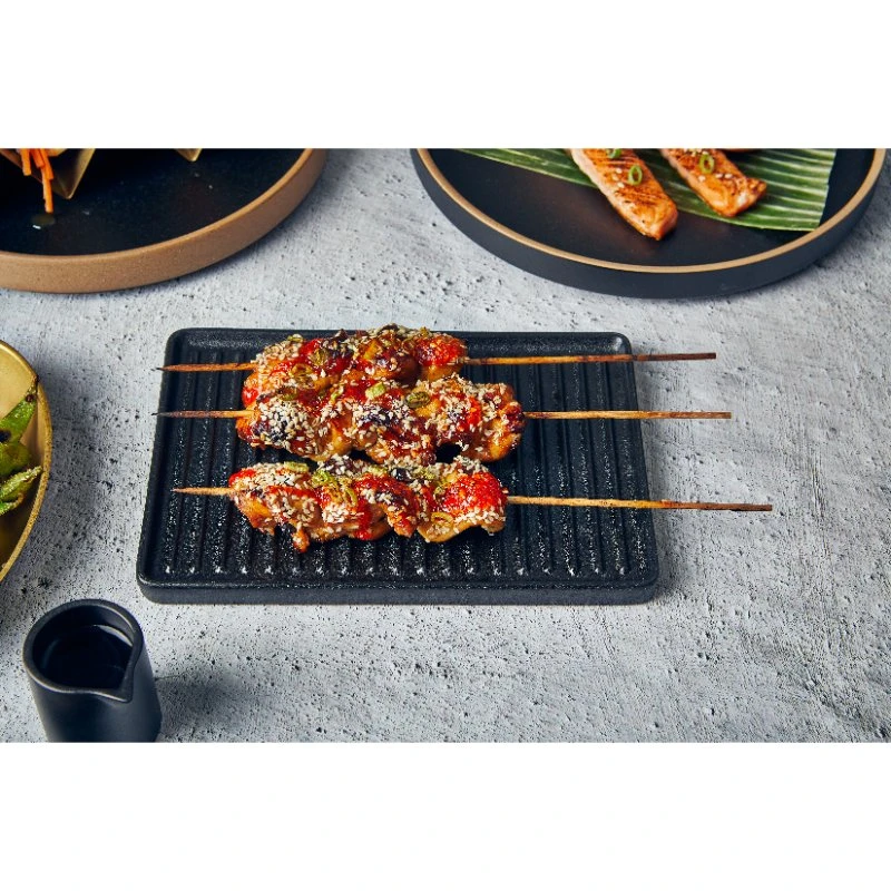 Forge Stoneware Griddle Tallerken 21,5 x 15 cm CT-GR21 by Genware color Svart