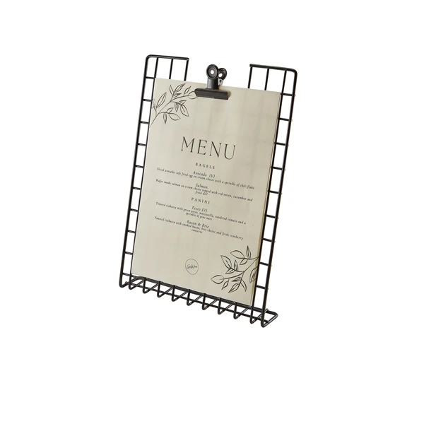 GenWare Black Wire A4 menyholder WMHA4BK by Genware color Svart