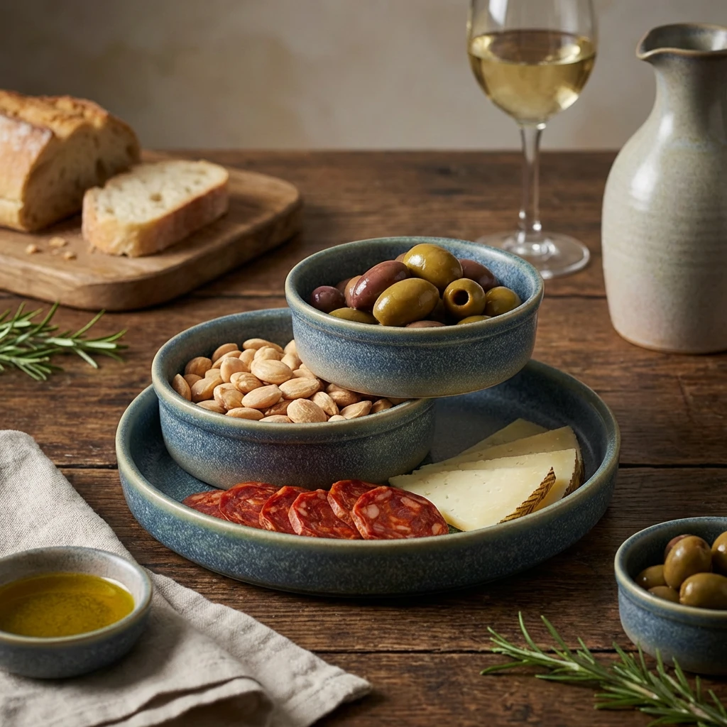 Forge Coast Stoneware tapasfat 14,5 cm CT-TD14C by Genware color Svart